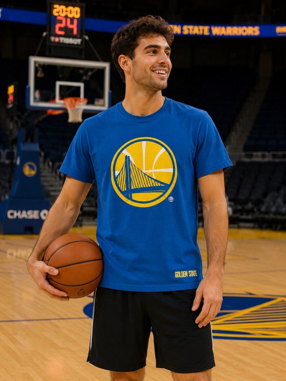 Majestic Golden State Warriors Steph Curry 30 NBA T Shirt Men’s Small